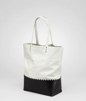 Bottega Veneta® Lino Spalmato Light Calf Scolpito Tote Bottega Veneta® Lino Spalmato Light Calf Scolpito Tote