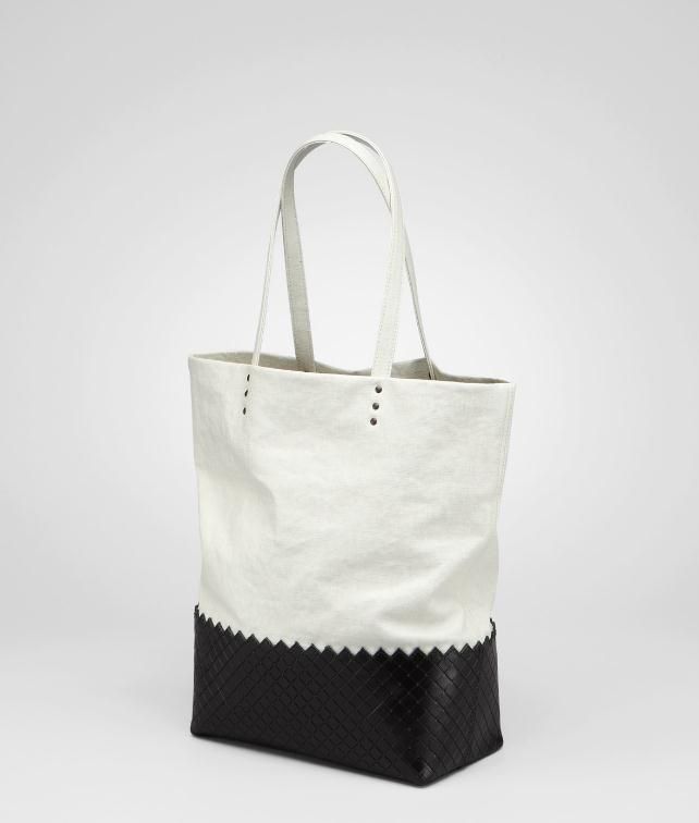 BOTTEGA VENETA Lino Spalmato Light Calf Scolpito Tote Tote Bag D fp
