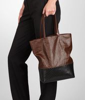 Bottega Veneta® Lino Spalmato Light Calf Scolpito Tote Bottega Veneta® Lino Spalmato Light Calf Scolpito Tote