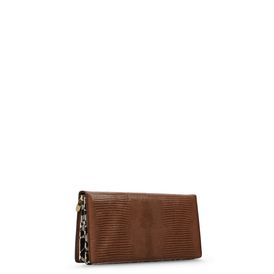 STELLA McCARTNEY, Clutch Bag, Fawn Mock Croc / Leopard Print Margaret Clutch