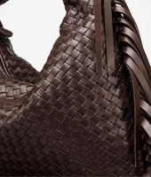 Bottega Veneta® Ebano Intrecciato Nappa Fringe Large Veneta Bottega Veneta® Ebano Intrecciato Nappa Fringe Large Veneta