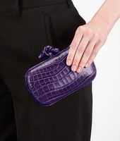 Bottega Veneta® Soft Crocodile Fumé Knot Bottega Veneta® Soft Crocodile Fumé Knot