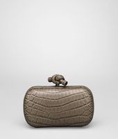 Bottega Veneta® Soft Crocodile Fumé Knot Bottega Veneta® Soft Crocodile Fumé Knot