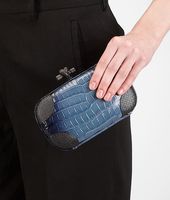 Bottega Veneta® Cocco Glacé Black Silver Knot Bottega Veneta® Cocco Glacé Black Silver Knot