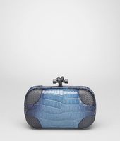 Bottega Veneta® Cocco Glacé Black Silver Knot Bottega Veneta® Cocco Glacé Black Silver Knot
