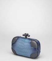 Bottega Veneta® Cocco Glacé Black Silver Knot Bottega Veneta® Cocco Glacé Black Silver Knot