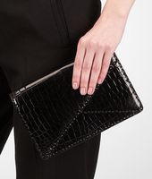 Bottega Veneta® Shiny Crocodile Clutch Bottega Veneta® Shiny Crocodile Clutch
