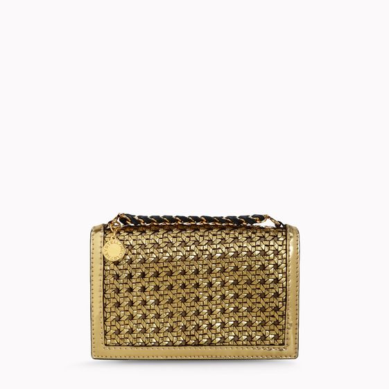 Stella McCartney, Pembridge Gold Braided Faux Vacchetta Clutch