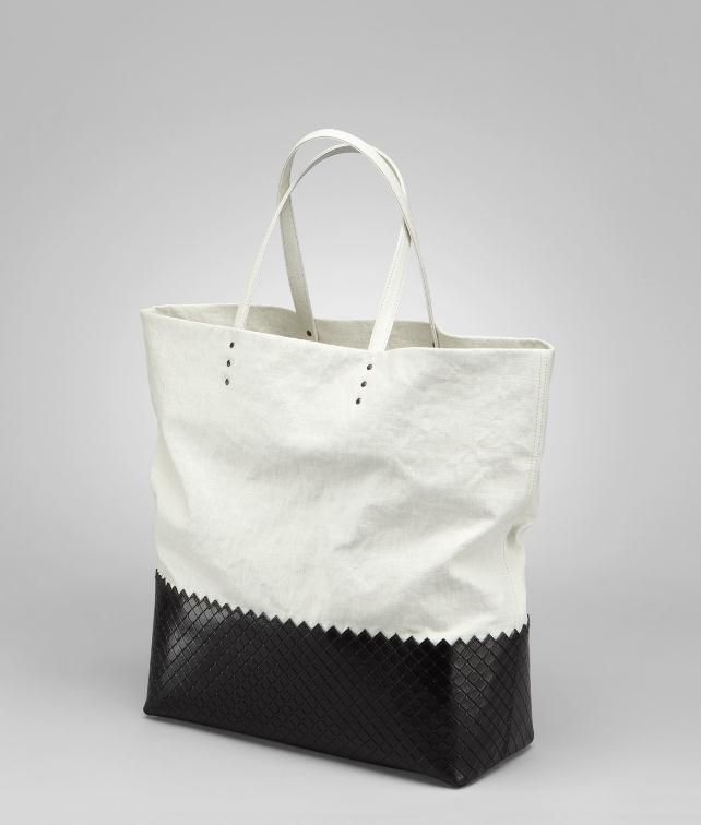BOTTEGA VENETA Lino Spalmato Light Calf Scolpito Tote Tote Bag D fp