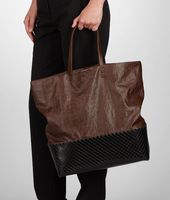 Bottega Veneta® Lino Spalmato Light Calf Scolpito Tote Bottega Veneta® Lino Spalmato Light Calf Scolpito Tote
