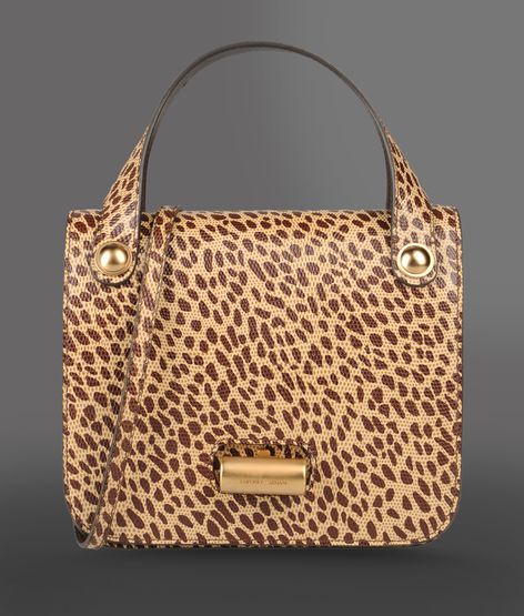 small handbag with animal print