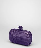 Bottega Veneta® Soft Crocodile Fumé Knot Bottega Veneta® Soft Crocodile Fumé Knot