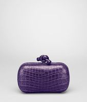 Bottega Veneta® Soft Crocodile Fumé Knot Bottega Veneta® Soft Crocodile Fumé Knot