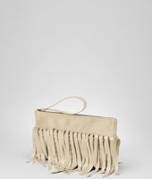 Bottega Veneta® Nero Intrecciato Nappa Fringe Pouch Bottega Veneta® Nero Intrecciato Nappa Fringe Pouch