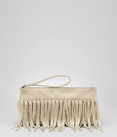 Bottega Veneta® Nero Intrecciato Nappa Fringe Pouch Bottega Veneta® Nero Intrecciato Nappa Fringe Pouch