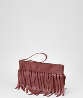 Bottega Veneta® Nero Intrecciato Nappa Fringe Pouch Bottega Veneta® Nero Intrecciato Nappa Fringe Pouch