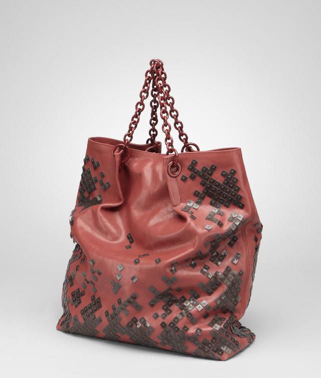 BOTTEGA VENETA Mosaico Laque Leather Tote Tote Bag D fp