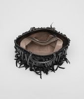 Bottega Veneta® Nero Intrecciato Nappa Fringe Bag Bottega Veneta® Nero Intrecciato Nappa Fringe Bag