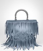 Bottega Veneta® Nero Intrecciato Nappa Fringe Bag Bottega Veneta® Nero Intrecciato Nappa Fringe Bag