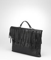Bottega Veneta® Nero Intrecciato Nappa Fringe Studio '73 Bag Bottega Veneta® Nero Intrecciato Nappa Fringe Studio '73 Bag
