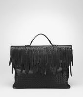 Bottega Veneta® Nero Intrecciato Nappa Fringe Studio '73 Bag Bottega Veneta® Nero Intrecciato Nappa Fringe Studio '73 Bag