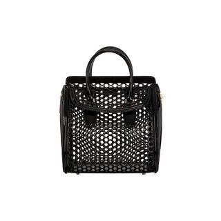 ALEXANDER MCQUEEN, Top Handle, Medium Mirror Honeycomb Heroine