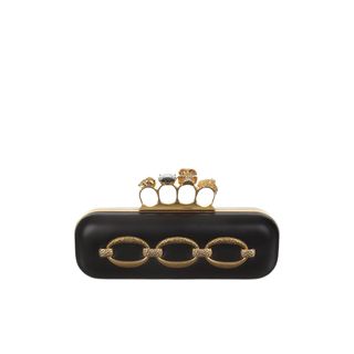 ALEXANDER MCQUEEN, Clutch, Hammered Chain Knucklebox Clutch