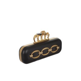 ALEXANDER MCQUEEN, Clutch, Hammered Chain Knucklebox Clutch