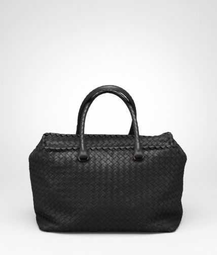 BOTTEGA VENETA - Nero Intrecciato Nappa Brick Bag