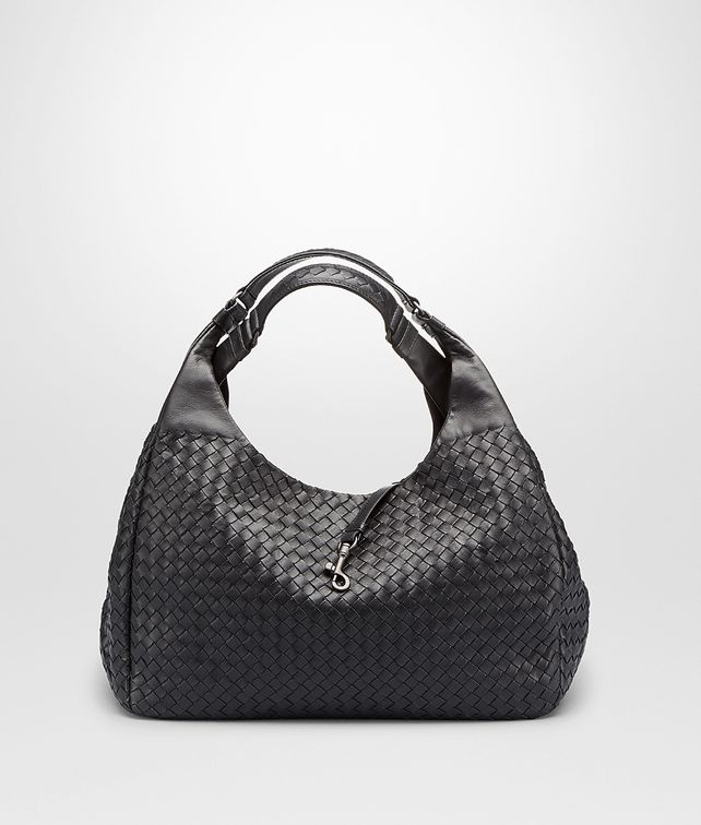 BOTTEGA VENETA LARGE CAMPANA BAG IN NERO INTRECCIATO NAPPA Shoulder or hobo bag D fp