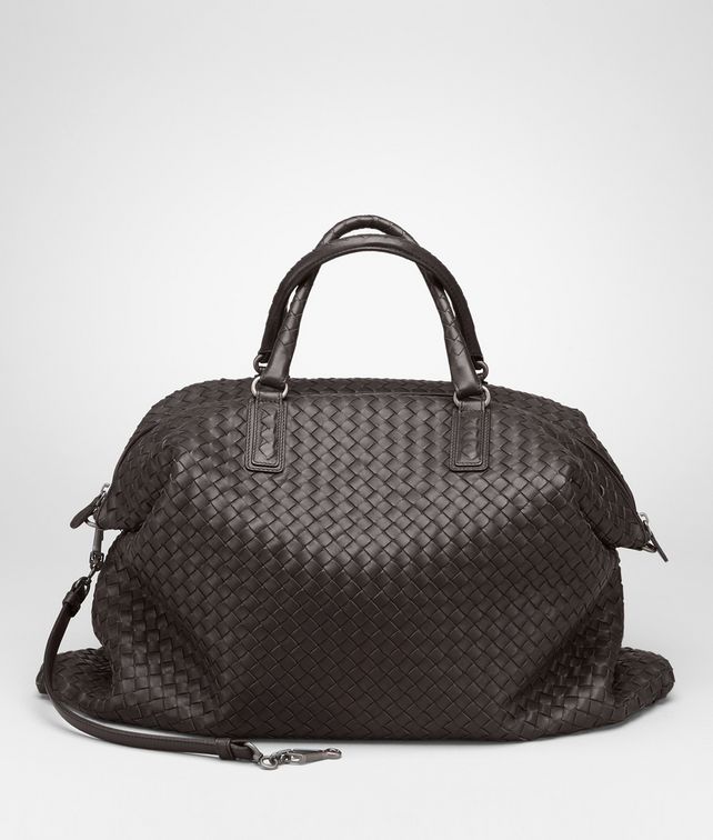 BOTTEGA VENETA Borsa Convertible Ebano in Nappa Intrecciata Borsa a Mano D fp