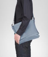 Bottega Veneta® Krim Intrecciato Light Calf Cross Body Messenger Bottega Veneta® Krim Intrecciato Light Calf Cross Body Messenger