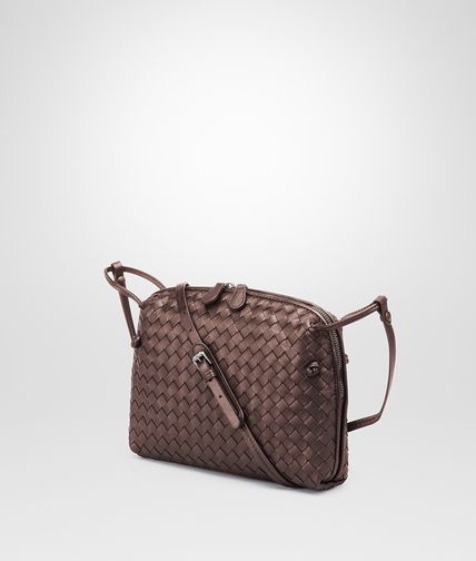 BOTTEGA VENETA - Ebano Intrecciato Nappa Cross Body Bag