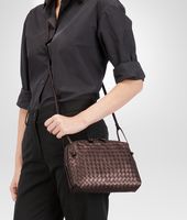 Bottega Veneta® Ebano Intrecciato Nappa Cross Body Bag Bottega Veneta® Ebano Intrecciato Nappa Cross Body Bag