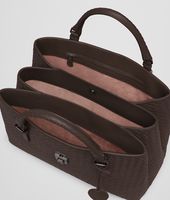 Bottega Veneta® Moro Intrecciato Light Calf Roma Bag Bottega Veneta® Moro Intrecciato Light Calf Roma Bag