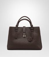 Bottega Veneta® Moro Intrecciato Light Calf Roma Bag Bottega Veneta® Moro Intrecciato Light Calf Roma Bag