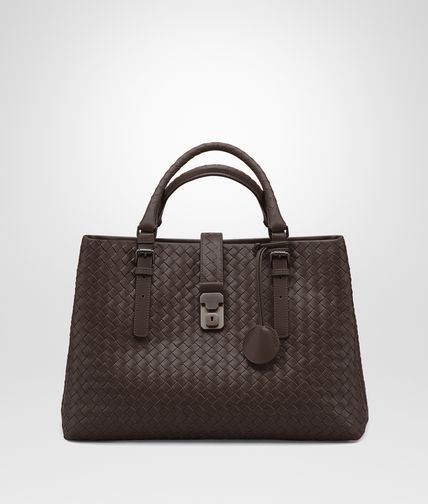 BOTTEGA VENETA - Moro Intrecciato Light Calf Roma Bag