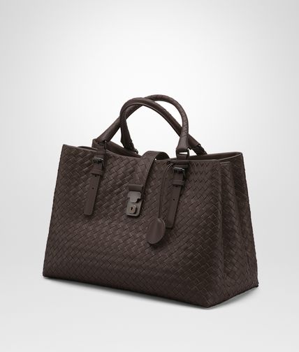 BOTTEGA VENETA - Moro Intrecciato Light Calf Roma Bag