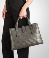 Bottega Veneta® Shadow Intrecciato Light Calf Roma Bag Bottega Veneta® Shadow Intrecciato Light Calf Roma Bag