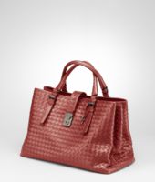Bottega Veneta® Roma Tasche aus leichtem Kalbsleder Intrecciato Brique Bottega Veneta® Roma Tasche aus leichtem Kalbsleder Intrecciato Brique