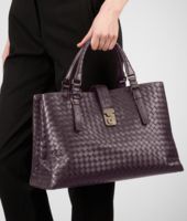Bottega Veneta® Quetsche Light Calf Intrecciato Roma Bag Bottega Veneta® Quetsche Light Calf Intrecciato Roma Bag