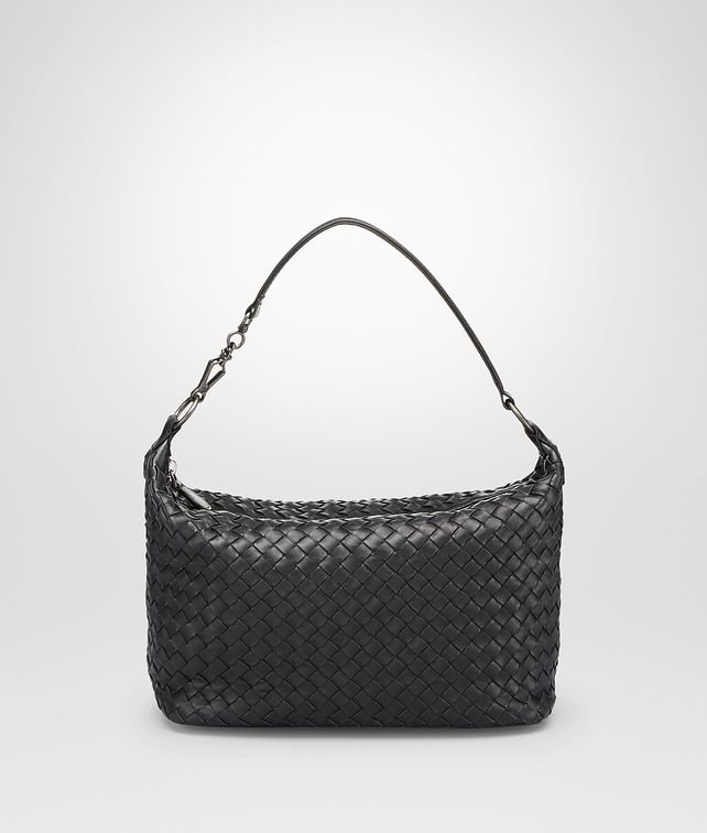 BOTTEGA VENETA SMALL SHOULDER BAG IN NERO INTRECCIATO NAPPA Shoulder or hobo bag D fp