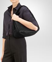 Bottega Veneta® Nero Intrecciato Nappa Campana Bag Bottega Veneta® Nero Intrecciato Nappa Campana Bag