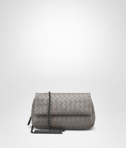 BOTTEGA VENETA - Fume Intrecciato Nappa Messenger Mini Bag