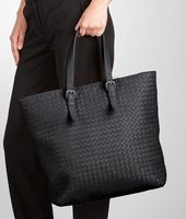 Bottega Veneta® Nero Intrecciato Nappa Tote Bottega Veneta® Nero Intrecciato Nappa Tote