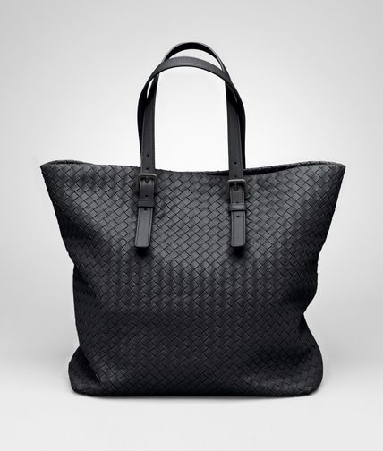 BOTTEGA VENETA - Nero Intrecciato Nappa Tote
