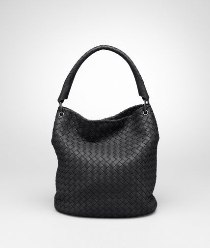 BOTTEGA VENETA - Nero Intrecciato Nappa Bag
