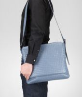 Bottega Veneta® Krim Intrecciato Light Calf Cross Body Messenger Bottega Veneta® Krim Intrecciato Light Calf Cross Body Messenger