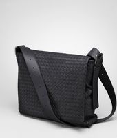 Bottega Veneta® Nero Light Calf Cross Body Messenger Bottega Veneta® Nero Light Calf Cross Body Messenger