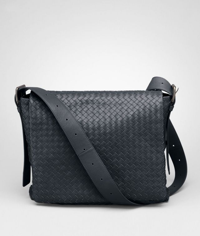 BOTTEGA VENETA MESSENGER BAG IN TOURMALINE INTRECCIATO CALF Messenger Bag U fp